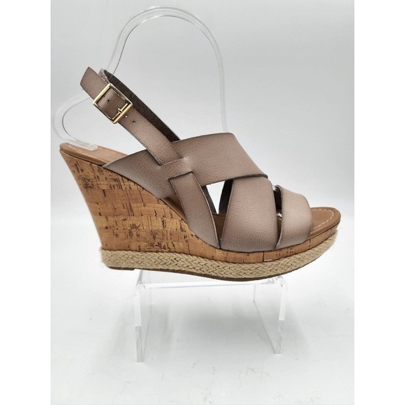 Maurices Wedge Slingback Strappy Buckle Closure Women's Size 9M - Picture 2 of 12